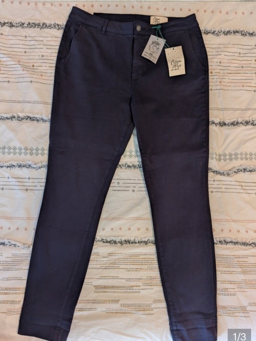 Cosmic Blue Love Navy Straight Leg Pants